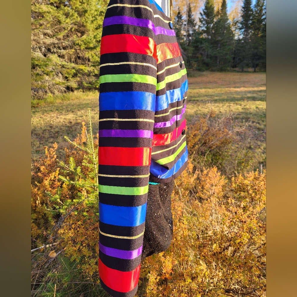 "Striped Splendor" 1980s Jacket - Picture 3 of 4